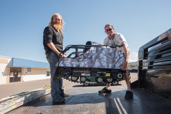 Luke Noordyk and Joe Mueller with the Snowdog Machine!
