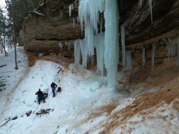 Climbers preparing to ascend Amphitheater.