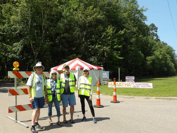 Smiling faces to welcome the festival goers and keep things on track.