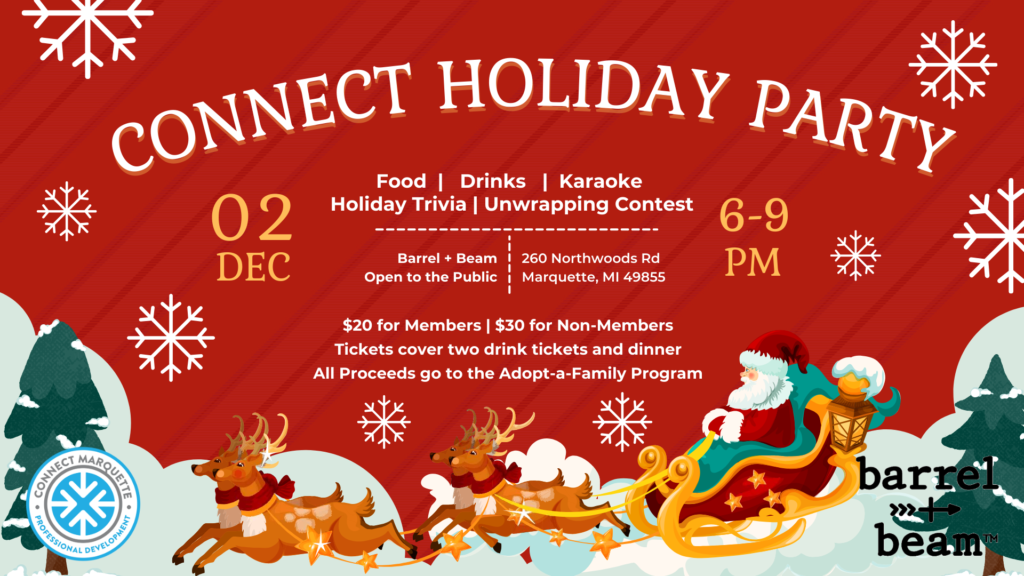Connect Marquette Holiday Party 2023 Header Image