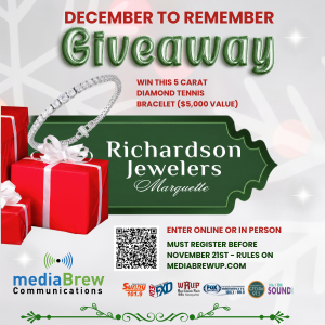 December to Remember Giveaway from Richardson Jewelers and mediaBrew, featuring a chance to win a 5-carat diamond tennis bracelet.